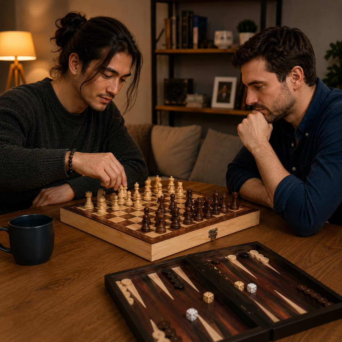 3 in 1 Chess Checkers & Backgammon Set