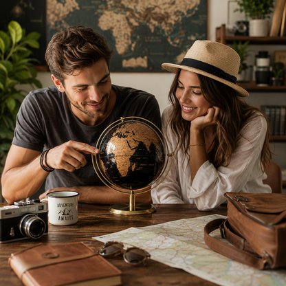 Vintage Modern World Globe Desk Decoration